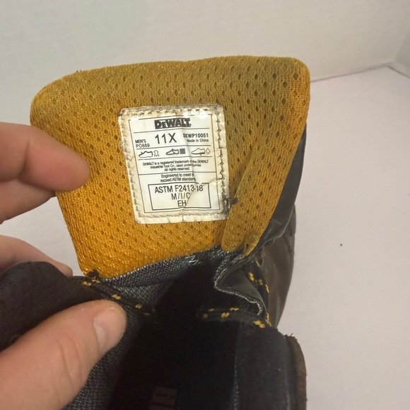 Men's DeWalt DXWP10051  Steel Toe Ankle High Boots Size 11M Black - Picture 10 of 15